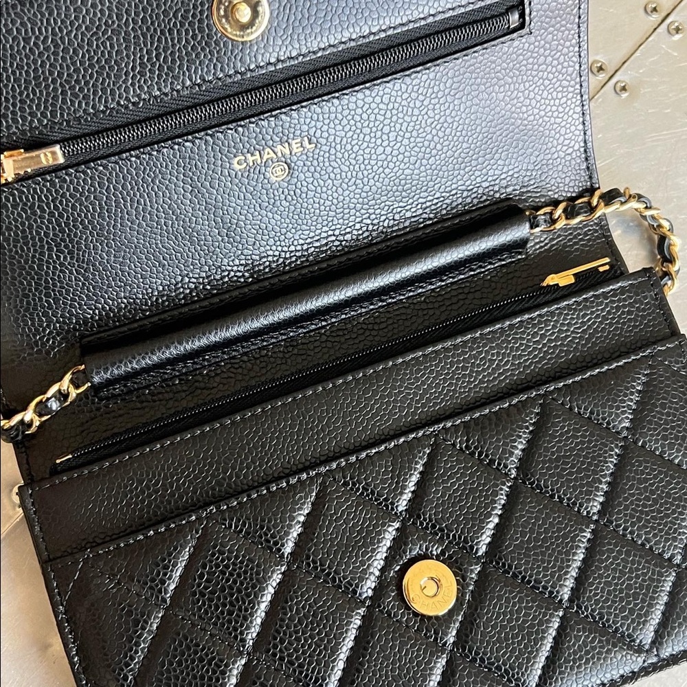 ‼️SOLD‼️CHANEL Wallet on Chain WOC caviar GHW magnetic closure - Picture 6 of 12
